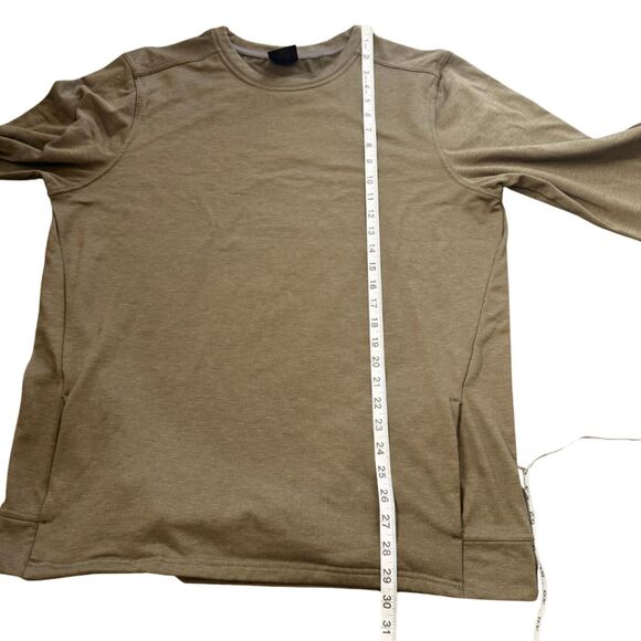 Hylete Men's Soft Crewneck Long Sleeve Pullover Sweatshirt Tan Size XL - Picture 7 of 8